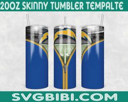 Los Angeles Chargers Zipper Tumbler Wrap, Football Tumbler Png, Skinny 20oz Tumbler Wrap, NFL Tumbler PNG