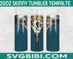 Jacksonville Jaguars Zipper Tumbler Wrap, Football Tumbler Png, Skinny 20oz Tumbler Wrap, NFL Tumbler PNG