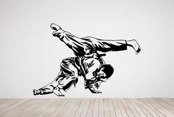 Judo Sticker, Judo Wrestlers, Gym, Training, The Sticker To The Training Room, Wall Sticker Vinyl Decal Mural Art Decor