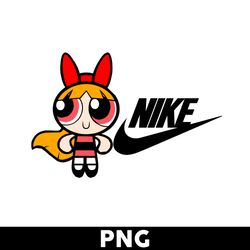 Blossom Nike Png, Blossom Swoosh Png, Nike Logo Png, Powerpuff Girls Png Digital File - Digital File