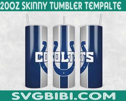 Indianapolis Colts Tumbler Wrap, Football Tumbler Wrap Png, 20oz Tumbler Wrap, NFL Tumbler PNG, Indianapolis Colts