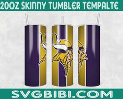 Minnesota Vikings Tumbler Wrap, Football Tumbler Wrap Png, 20oz Tumbler Wrap, NFL Tumbler PNG, Minnesota Vikings Tumbler