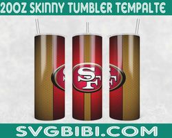 San Francisco 49ers Tumbler Wrap, Football Tumbler Wrap Png, 20oz Tumbler Wrap, NFL Tumbler PNG, San Francisco 49ers PNG