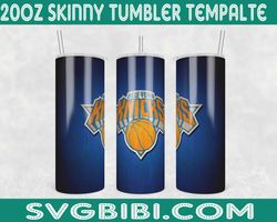New York Knicks Tumbler Wrap, 20oz Tumbler Wrap, NBA 20oz Png, NBA Tumbler PNG, New York Knicks Png, Basketball Tumbler