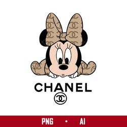 Minnie Mouse Chanel Png, Minnie Png, Chanel Brands Logo Png, Disney Chanel Png, Ai Digital File