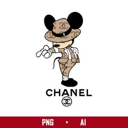 Mickey Chanel Png, Chanel Brands Logo Png, Mickey Png, Disney Chanel Png, Ai Digital File