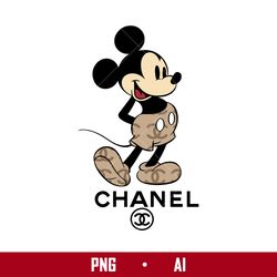 Mickey Mouse Chanel Png, Chanel Logo Png, Mickey Png, Fashion Brand Png, Disney Chanel Png, Ai Digital File