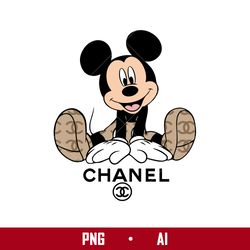 Chanel Mickey Png, Mickey Mouse Png, Chanel Brand Logo Png, Disney Chanel Png, Ai Digital File