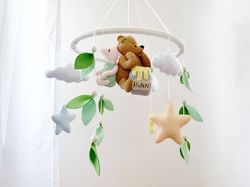 Classic Winnie the Pooh baby mobile for crib Woodland baby mobile nursery Disney baby mobile Classic Pooh baby mobile