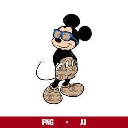 Chanel Sunglasses Eyewear Mickey Png, Chanel Brand Logo Png, Mickey Mouse Png, Disney Chanel Png, Ai Digital File