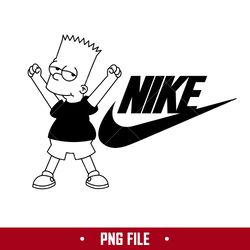 Nike x Bart Simpson Png, Nike Logo Png, Bart Simpson Png, Fashion Brand Png Digital File