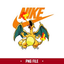 Charizard With Nike Png, Nike Logo Png, Charizard Png, Pokemon Nike fashiob Brands Png Digital File