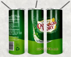 Canada Dry Ginger ale Tumbler Wrap Design - JPEG & PNG - Sublimation Printing - Soda / Pop - 20oz Tumbler