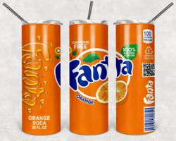 Fanta Orange Tumbler Wrap Design - JPEG & PNG - Sublimation Printing - Soda / Pop - 20oz Tumbler
