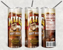 Mug Root Beer Tumbler Wrap Design - JPEG & PNG - Sublimation Printing - Soda / Pop - 20oz Tumbler