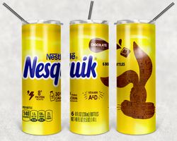 Nesquik Tumbler Wrap Design - JPEG & PNG - Sublimation Printing - Soda / Pop - 20oz Tumbler