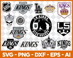 Los Angeles Kings Svg NHL National Hockey League Team Svg Logo Clipart Bundle Instant Download SVG - PNG - EPS - PDF