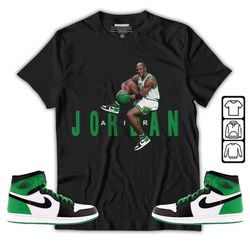 Jordan Ride Shirt To Match Sneaker Lucky Green 1s Tee, Jordan 1 Lucky Green T-Shirt