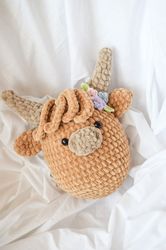Crochet highland cow pattern Crochet squishmallow pattern Cow plush crochet pattern Amigurumi cow pattern Cuddles toy