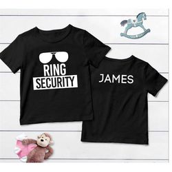 ring security shirt, ring security boys shirt, bridal party shirts, ring bearer shirt, custom ring security shirts, boys