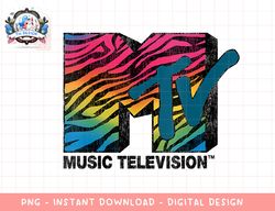 Womens MTV Rainbow Zebra Stripe Logo  png, digital download, instant download,MTV, MTV LOGO, MTV PNG