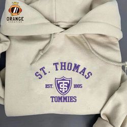 St. Thomas Tommies Embroidered Sweatshirt, NCAA Embroidered Shirt, Embroidered Hoodie, Unisex T-Shirt