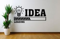 Loading Idea, Office Decor, For The Office, Wall Sticker Vinyl Decal Mural Art Decor