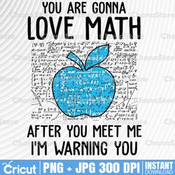 You are gonna love math after you meet me i'm warning you png, Digital Download
