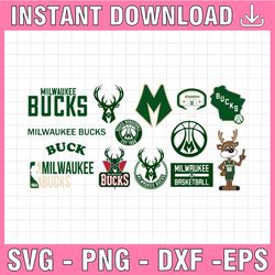 13 Files Milwaukee Bucks SVG, NBA svg,Milwaukee svg, Bucks svg, SVG NBA svg, Basketball Clipart, Svg For Cricut , Svg Fo