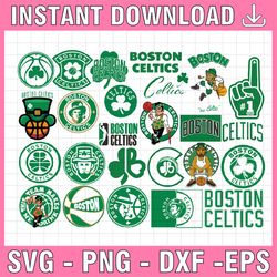 25 Files Boston Celtics Bundle Svg, NBA sports, Boston Celtics Basketball Logo, Basketball Bundle Svg, Boston Celtics NB