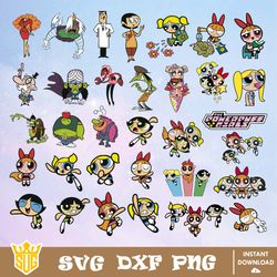 The Powerpuff Girls Svg, Cartoon Svg, Cricut, Cut Files, Clipart, Silhouette, Printable, Vector Graphics, Download Files