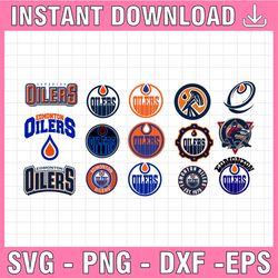 15 Files Edmonton Oilers Bundle SVG, Edmonton svg, Oilers svg, dxf, png, eps, NHL svg, NHL svg, hockey cricut, hockey sv