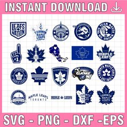 20 Files Toronto Maple Leafs Bundle Svg, Maple Leafs Svg, NHL svg, hockey cricut, Download   Cut File, Clipart   Cricut