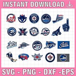 21 Files Winnipeg Jets Bundle Svg, dxf,png,eps, NHL svg, NHL svg, hockey cricut, hockey svg, Cut File, Clipart   Cricut