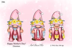 Happy mother's day PNG gnomes
