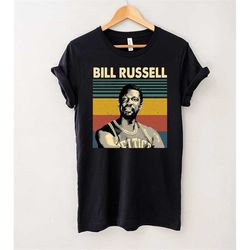 Bill Russell Vintage T-Shirt, Basketball Fan Lover Shirt, Gift Tee For You And Friends