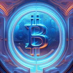 bitcoin logo on a futuristic wall