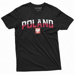 Poland T-shirt Polish Coat of Arms Eagle Mens Unisex Polska Tee Shirt Polish American Diaspora independence day Football
