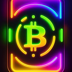 Bitcoin Logo Neon