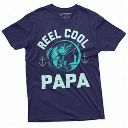 Cool Papa T-shirt Grandpa Dad Fishing Gift Shirts For Him Fisherman Forest Camping Birthday Gifts for Papa