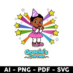 Gracie's Corner Party Png, Gracie Corner Girl Png, Gracie's Corner Png, Gracie Girl Png, Cartoon Png - Digital File