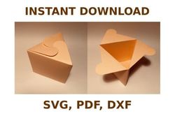 triangle box template, box template svg, svg files, svg, cricut