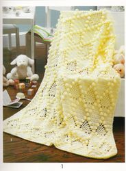 Vintage Crochet Pastel pineapples for Baby, Afghans crochet patterns - Digital crochet patterns
