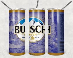 Busch Beer Tumbler Wrap Design - JPEG & PNG - Sublimation Printing - Alcohol Label - 20oz Tumbler