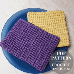 Tight easy crochet pattern, crochet hot dish rack, pattern crochet kitchen washcloth dishwashing, crochet motif.