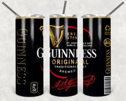 Guinness Beer Tumbler Wrap Design - JPEG & PNG - Sublimation Printing - Alcohol Label - 20oz Tumbler