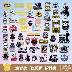 Star Wars Bundle Svg, Movie Svg, Cricut, Cut Files, Clipart, Silhouettes, Printable, Vector Graphics, Digital Download