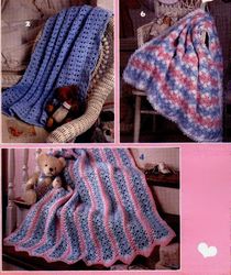 vintage crochet baby love afghans - digital crochet patterns pdf