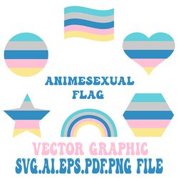 ANIMESEXUAL FLAG Vector Digital File Ai.EPS.PDF.SVG,PNG Sublimation Download File