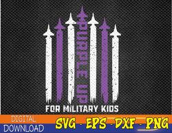 Purple Up For Military Kids Military Child Month Air Force Svg, Eps, Png, Dxf, Digital Download